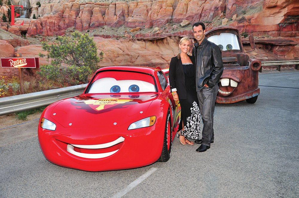 Lightning McQueen and Mater with Danitza and Esteban Villanueva at Grand Opening of Cars Land at Disney California Adventure +