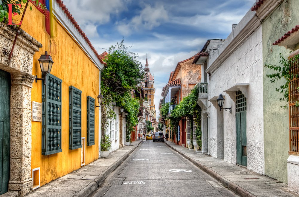 Streets in Cartagena Colombia