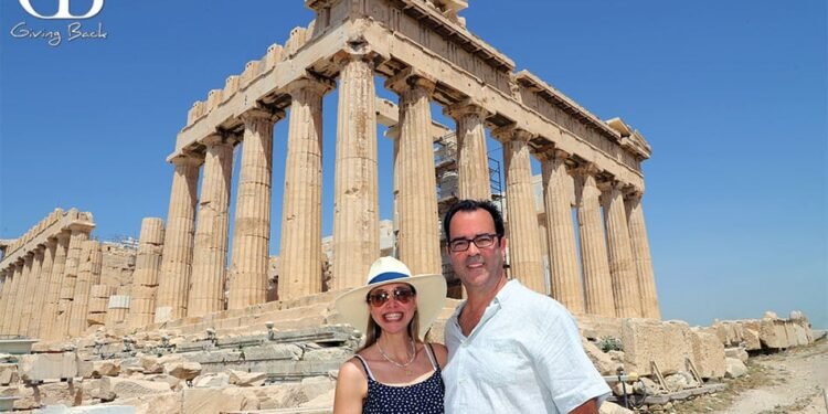 Danitza and Esteban Villanueva at the Acropolis