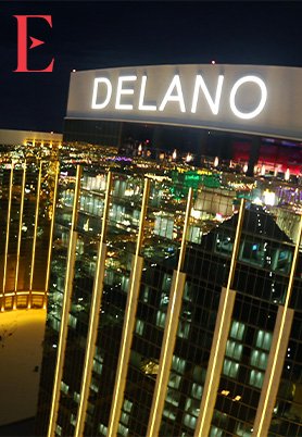 The view of the Las Vegas Streip from the Delano Hotel